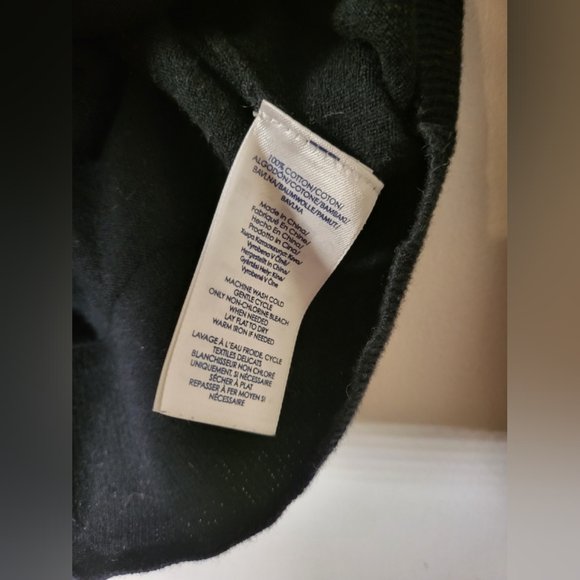 Chaps Black Button front Crew neck ¾ sleeve Cardigan. Misses Size M - Picture 4 of 6